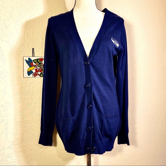 NFL Sweaters - NFL Pro Line Seahawks Boyfriend Cardigan